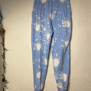Bleach dyed sweatpants